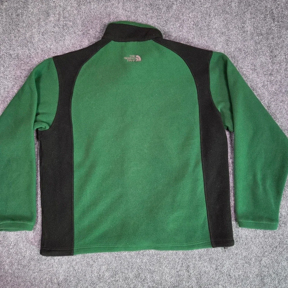 The North Face Fleece Jacket Mens L Green Black‎ Full Zip Denali Style Outdoor
